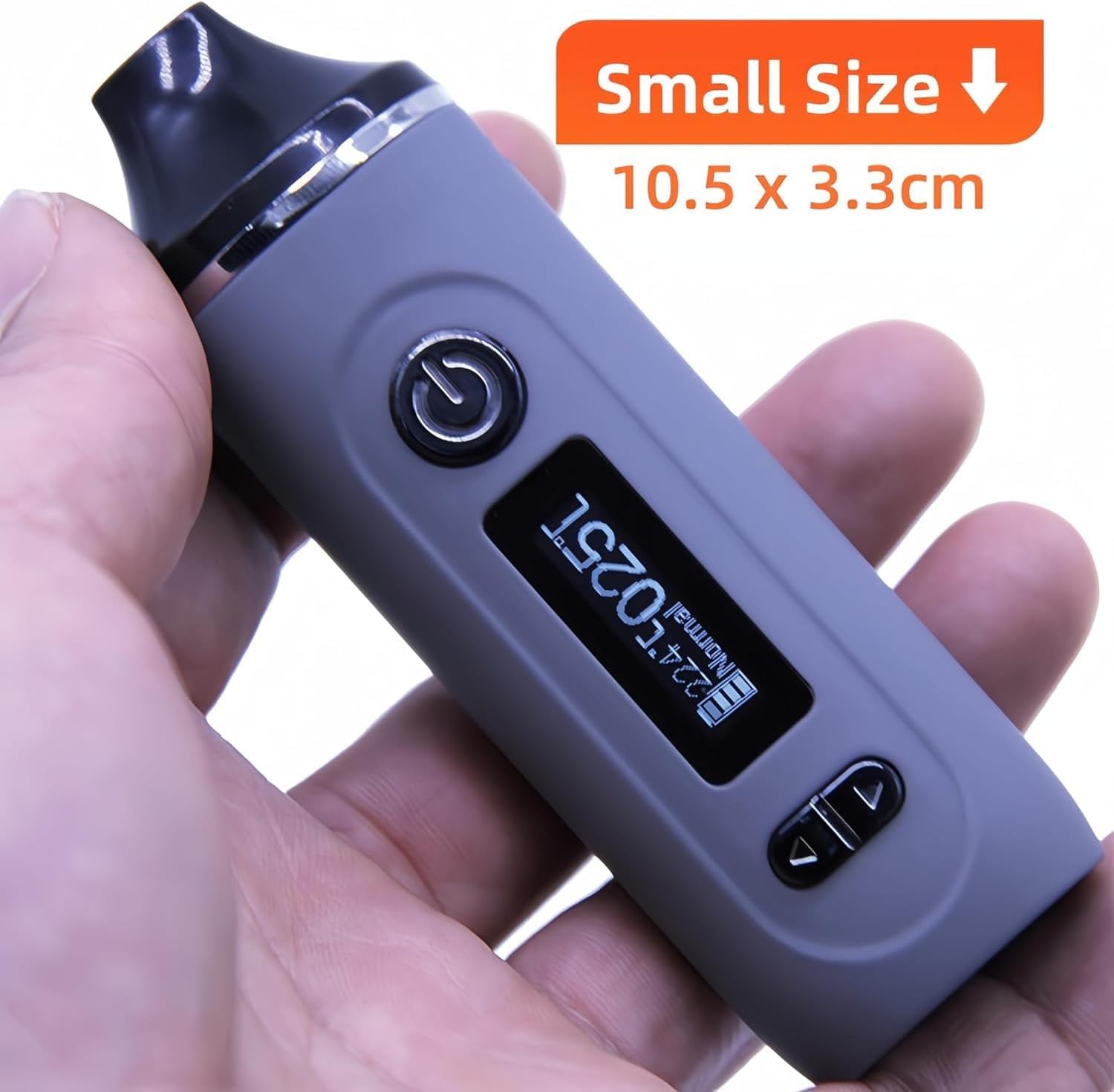 KinZon Vaporizzatore Gemini per erbe secche, display OLED e controllo della temperatura, riscaldamento rapido in 30 secondi (Grigio)