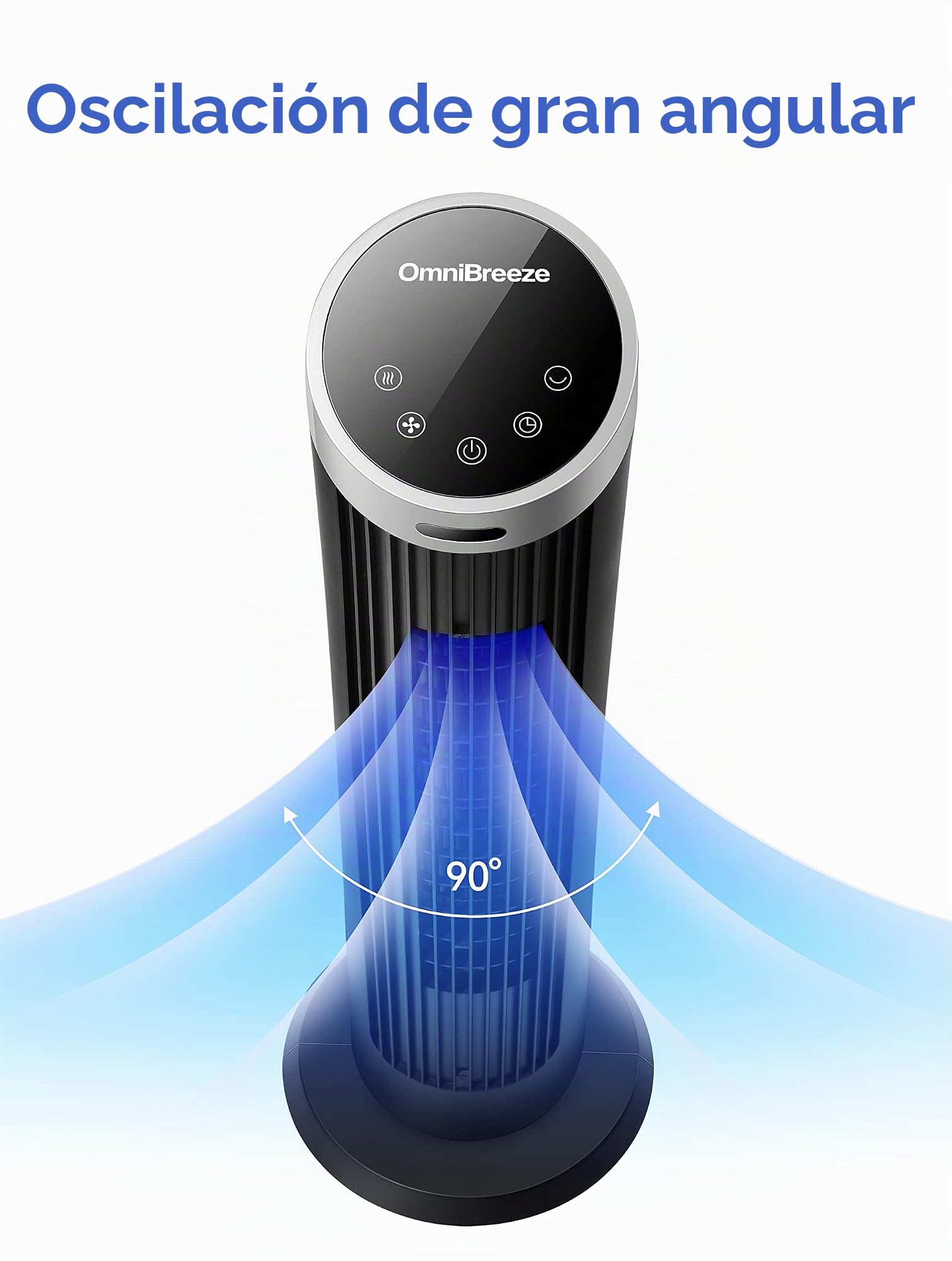 OmniBreeze Ventilador digital de torre eléctrico, con control remoto, visualización LED, ventiladores de piso sin aspas de pie y silenciosos 36/40 pulgadas, uso en interiores (40inch), DC2219/2220