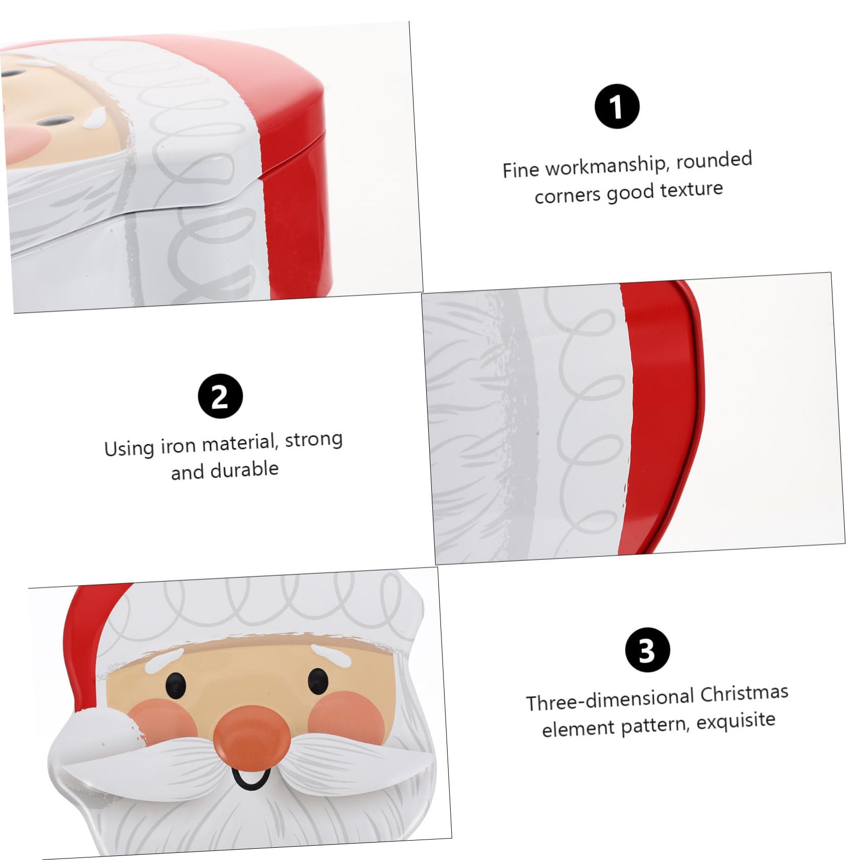 PRETYZOOM Scatola Da 4 Pezzi Scatola di caramelle natalizie per bambini contenitore per alimenti ermetico scatole per dolci natalizi scatole dolci natale confetti regali