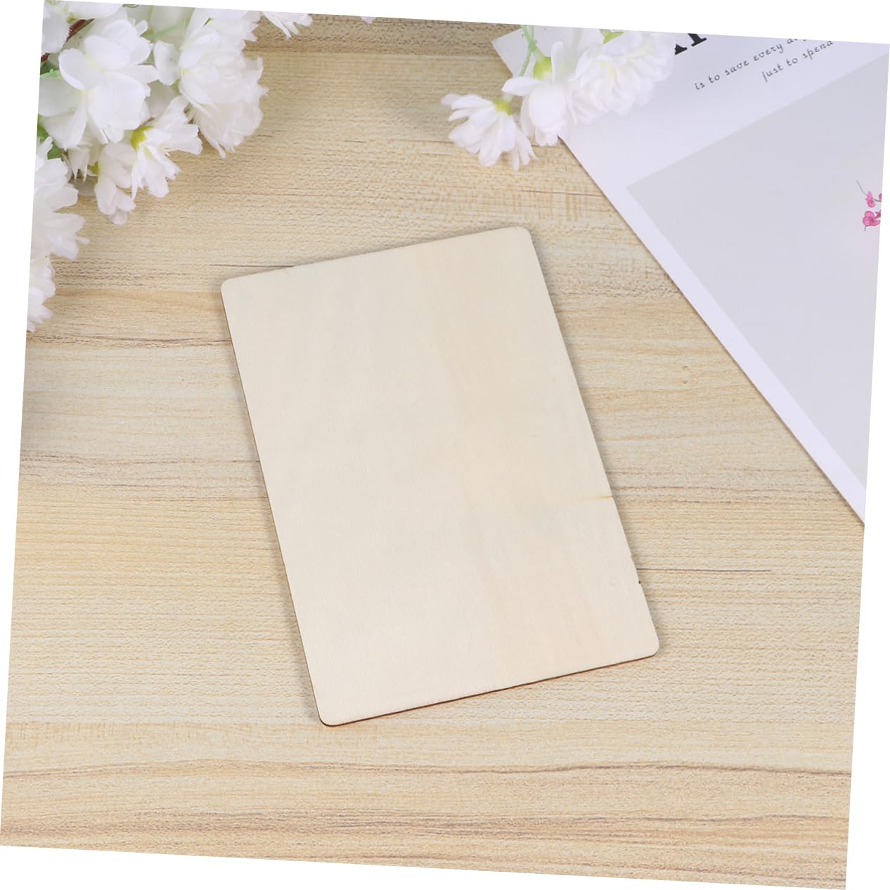 SHINEOFI Rodajas de Madera para Pintar DIY 50 Piezas Rectangulares 10x15 Cm para Niños Creativos Manualidades Infantiles Uso Escolar y Actividades Familiares