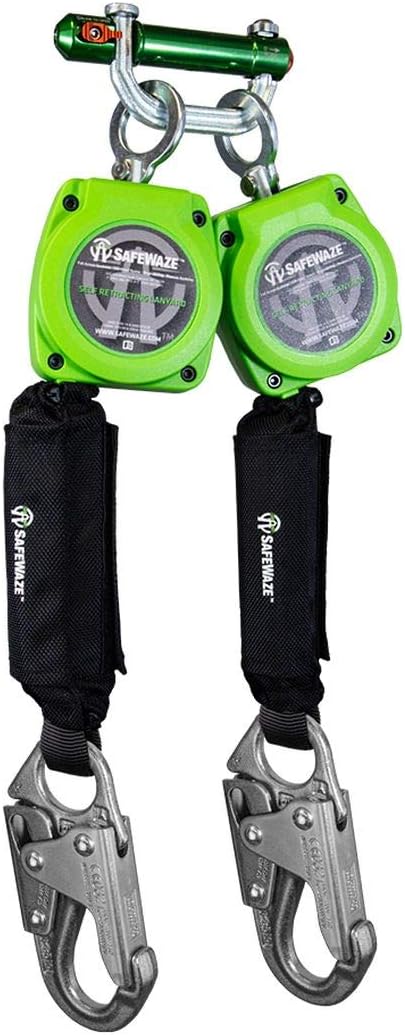 Safewaze 019-5054 6' Web Dual Leg Retractable with Steel Rebar Hooks & 9013 BWB