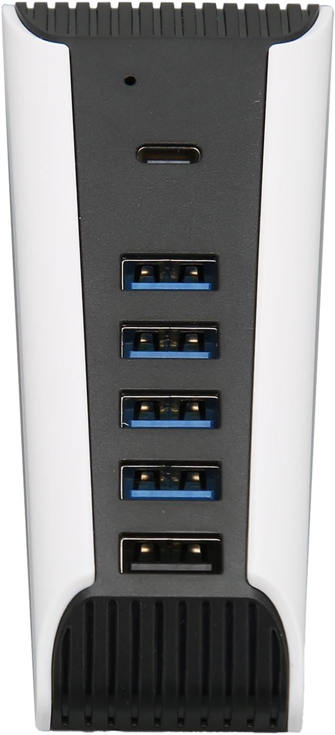 5 Port USB Hub Extender for PS5 Accessories, Include 4X USB 2.0 1x USB