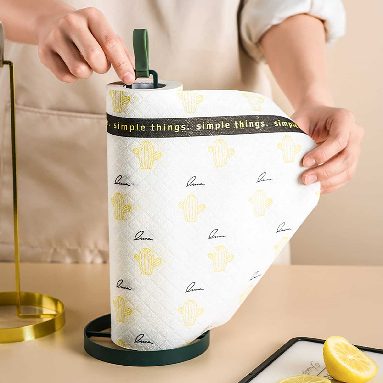 Set Portasciugamani E Portatovaglioli Da Cucina In Acciaio Inox 304 Con Base Zavorrata E Ventose, Colore Oro