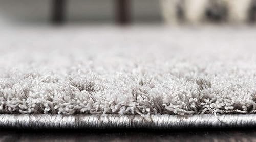 Miniatura 5 de Unique Loom Studio Colección Solid Shag Urban - Alfombra moderna de área súper suave y de felpa (5 pies 0 pulgadas x 8 pies 0 pulgadas, rectangular,