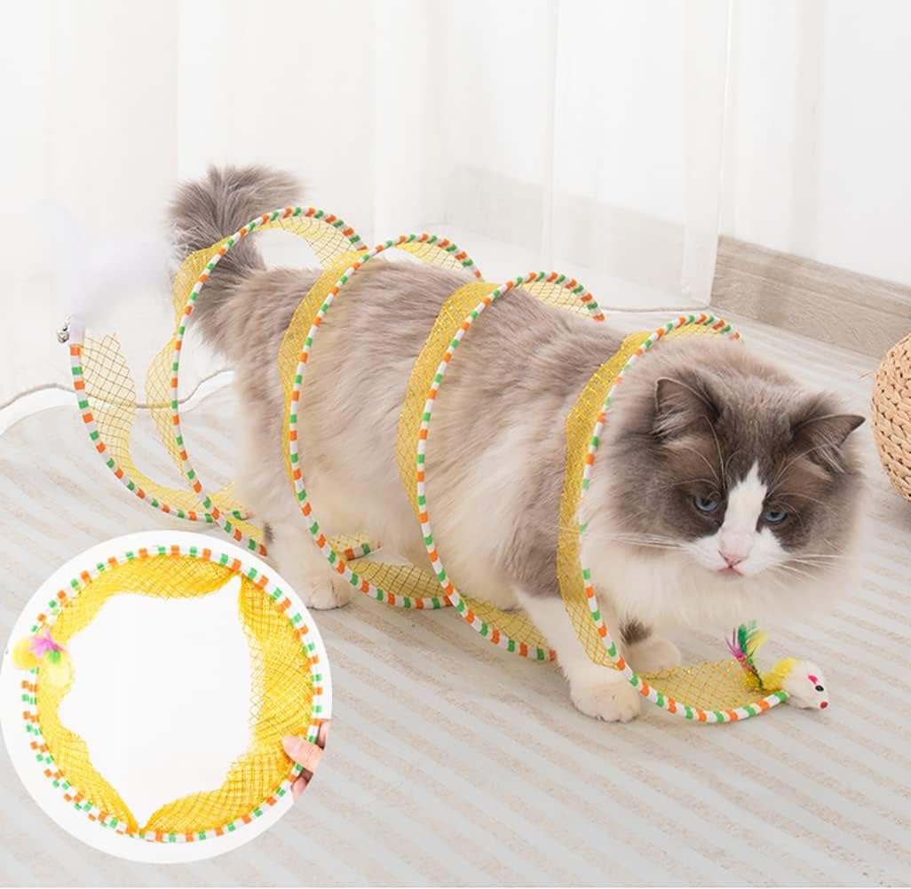 Folded Cat Tunnels for Indoor Cats, Cat Donut Tunnel, Cat