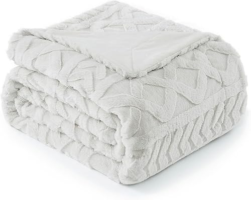 Miniatura 9 de Cozy Bliss - Manta decorativa de piel sintética, de jacquard, mullida, afelpada, suave, gruesa y de verano, para sofá, sala de estar y dormitorio,