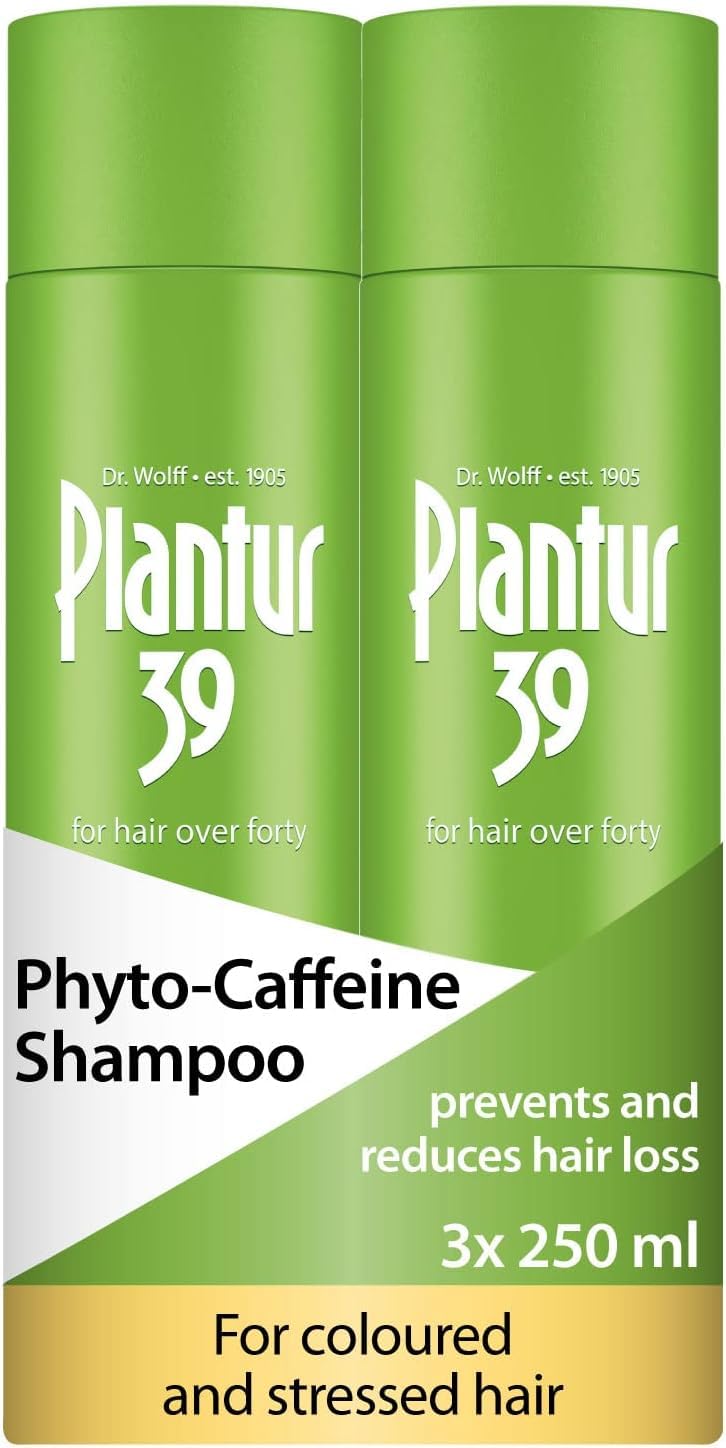 Plantur 39 Caffeine Shampoo Prevents and Reduces Hair Loss 2x 250ml | For Couloured and Stressed Hair | Unique Galenic Formula Supports Hair Growth | Women Hair Care Made in Germany