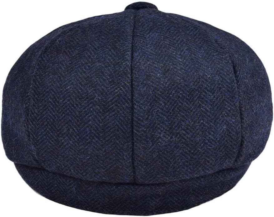 Caps Small Size Navy Woolen Tweed Flat Cap Toddler Youth Beret Hat