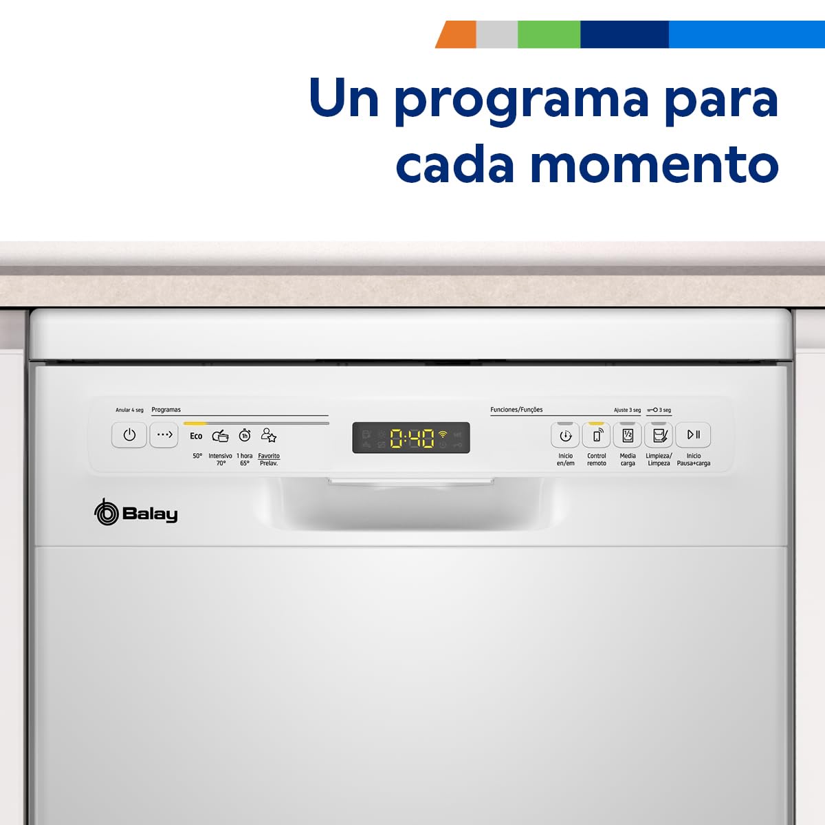 Balay - Lavavajillas, 45 cm de ancho, ExtraSilencio, blanco, 3VN4031BA