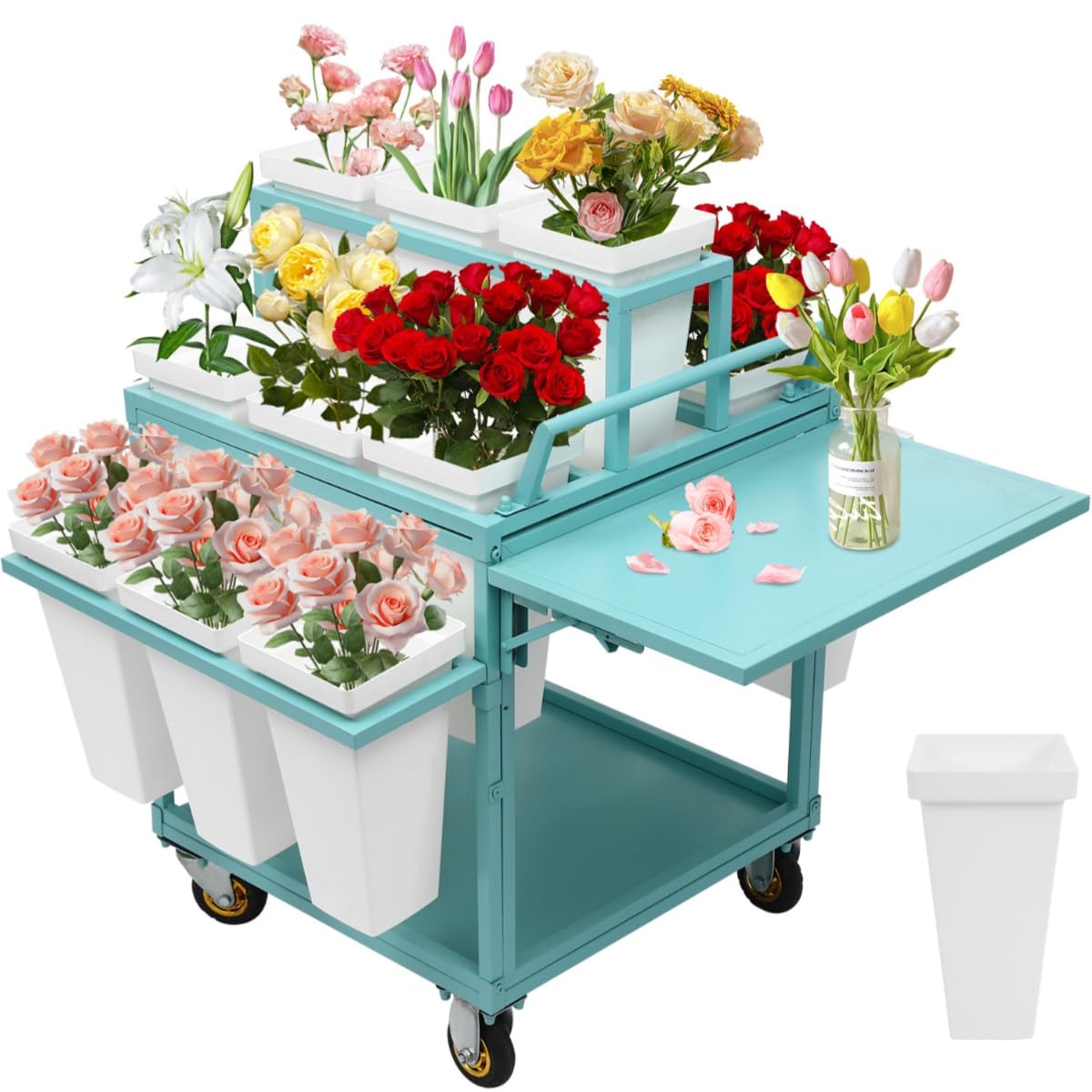 Amazon.com: TTeralmon Metal Flower Cart 6 Layers Flower Display