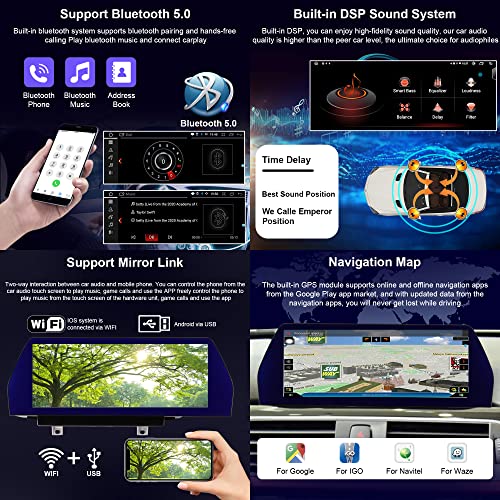 Navegador GPS automotivo de 12,3 polegadas para BMW Série 3 Série 4 F30 F31 F32 F33 F34 F36 Android