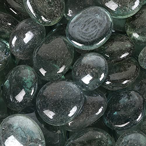 Image of Color Stone Decorative Shiny Glossy Flower Glass Pebbles for Vase Fillers Plant Pots Home Table Garden & Outdoor Decoration (Clear 2Kg)