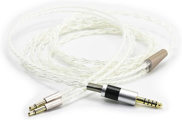 Ablet Silver Plated HiFi Cable 4.4MM Balanced Male Compatible with Denon AH-D600 / AH-D7200 / AH-D7100 / Meze 99 Classics/Focal Elear Headphone & Compatible with Sony WM1A, NW-WM1Z, PHA-2A
