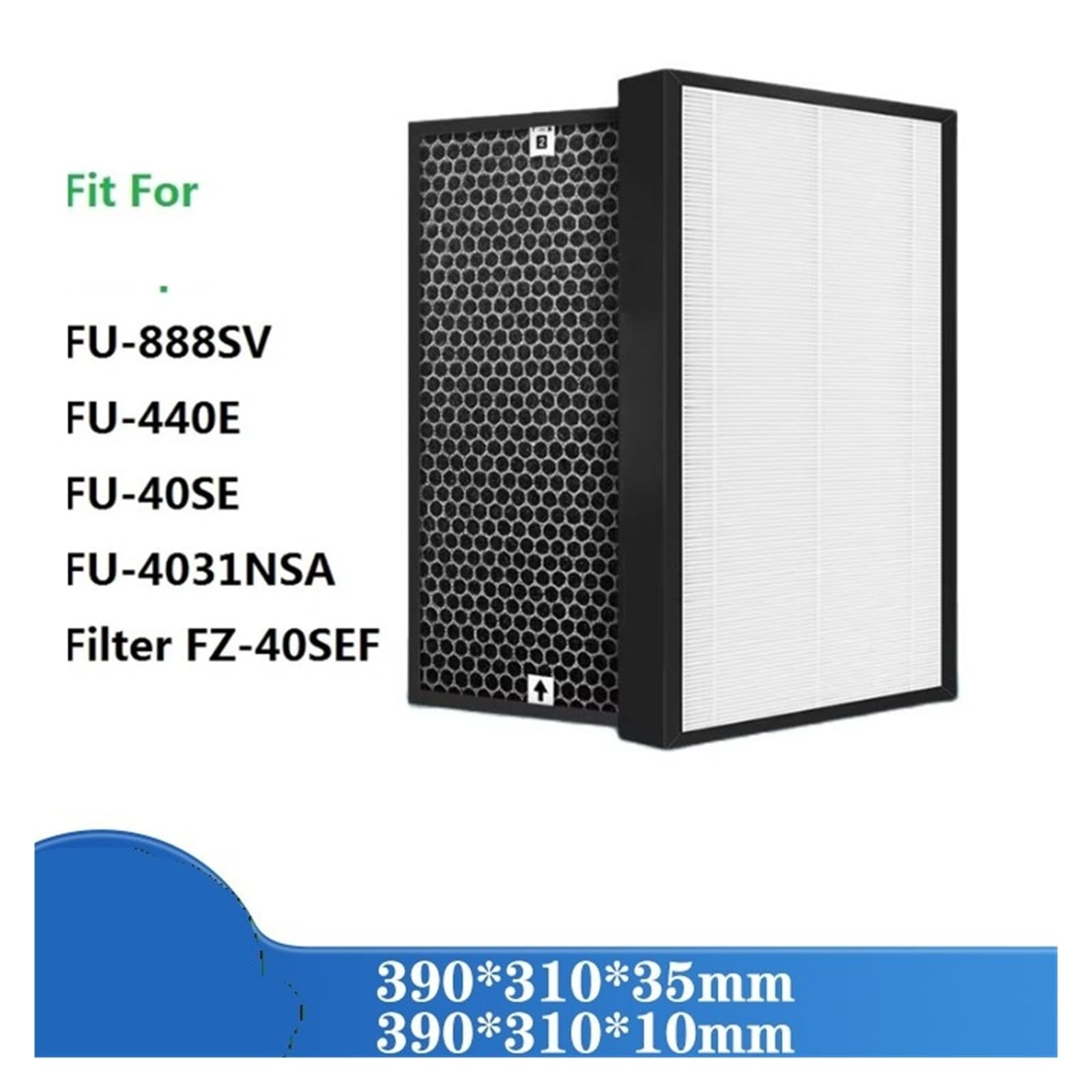 Filtro De Carbón H13 Purificador De Aire De Repuesto Compatible With Sharp FZ-60SEF FZ-40SEF For FU-888SV FU-440E FU-40SE FU-P60S FU-4031(FU888 Carbon Filter)