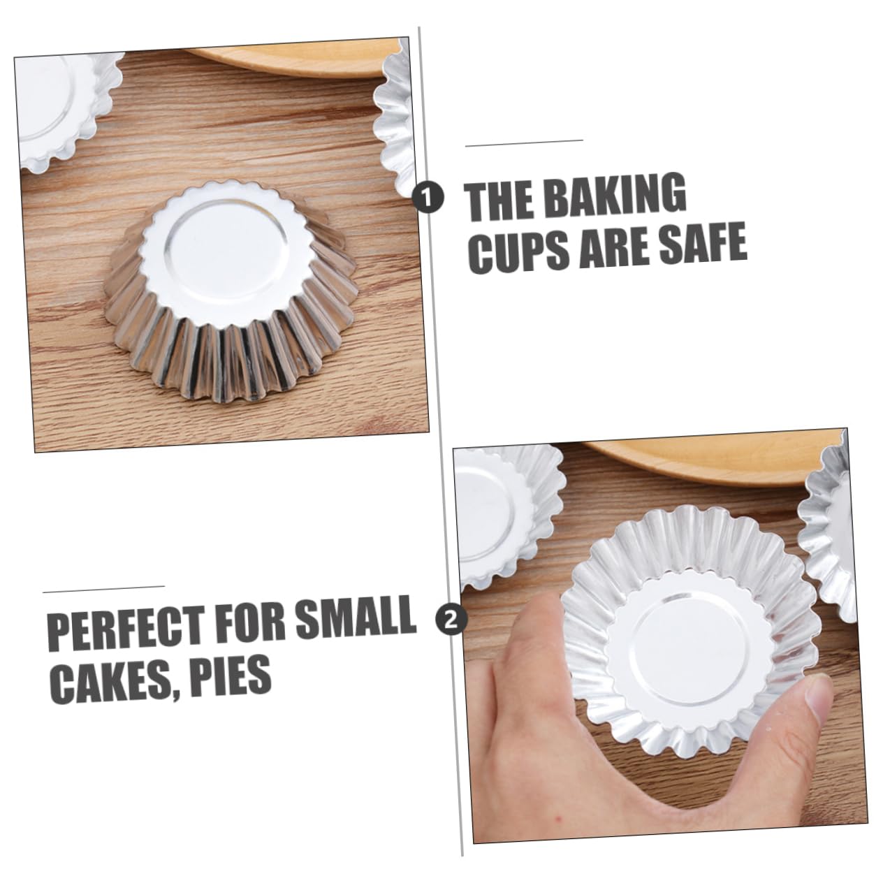 LABRIMP Lot De 100 Moules À Tartelettes En Alliage D'aluminium Épais Réutilisables Pour Cupcakes Muffins