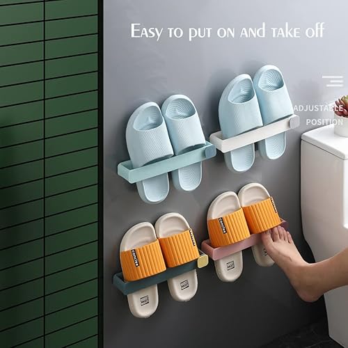 Miniatura 6 de 2 soportes para zapatos para colgar en la pared, soporte para zapatos, autoadhesivo, multifunción, simple y cómodo, organizador de zapatos para