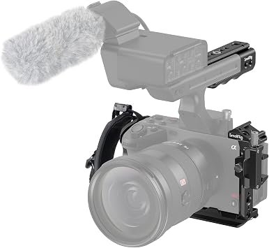 طقم قفص SmallRig المحمول لسوني FX30 FX3 مع جهاز تمديد مقبض XLR ، حزام المعصم ومشبك لكابل HDMI - 4184