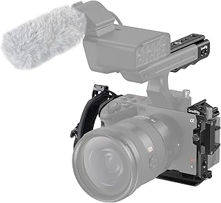 SMALLRIG Handheld Cage Kit for Sony FX30 FX3, Classic Bright Black Surface, with XLR Handle Extension Rig, Wrist Strap and HDMI Cable Clamp - 4184