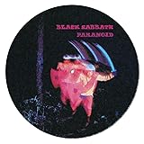 Black Sabbath Turntable Record Slip Mat for Mixing, DJ Scratching and Home Listening (Paranoid Design) - Official Merchandise