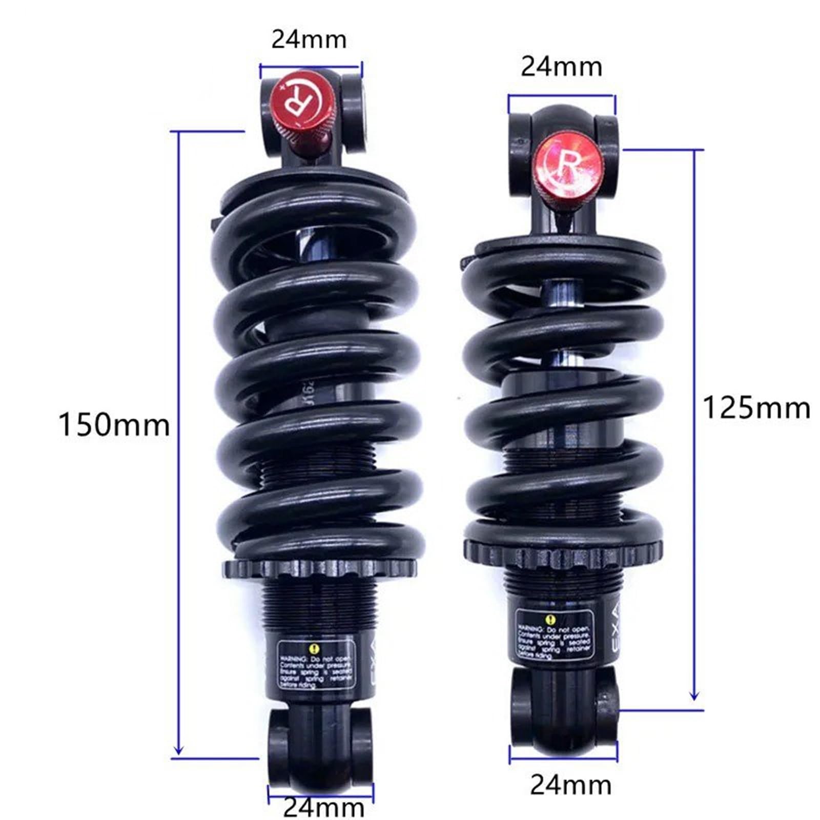 suspensión neumática trasera amortiguadores Amortiguador Bicicleta 125 150Mm Ajustable Amortiguadores Traseros Descenso DH CX MTB Scooter Eléctrico Motocicletas Exa Forma KS 291 R(165mm-24-24-850lbs)