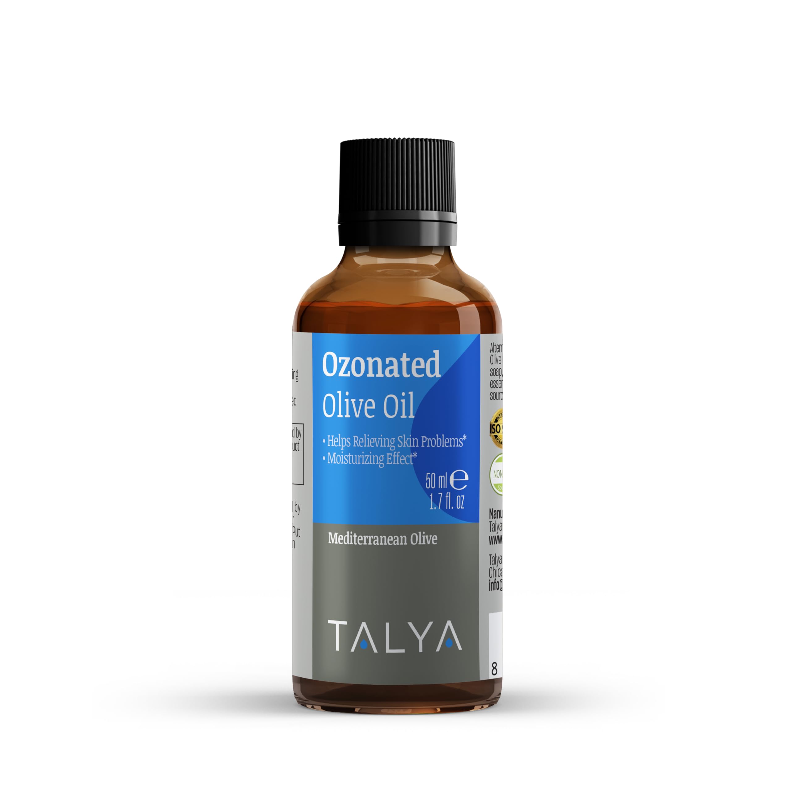 Talya Ozon Yağı 50 ml - Ozonlanmış Zeytinyağı - Soğuk Sıkım - Sivilce ve Akne Karşıtı - Cilt Nemlendirici - Sağlıklı ve Parlak Cilt Görünümü