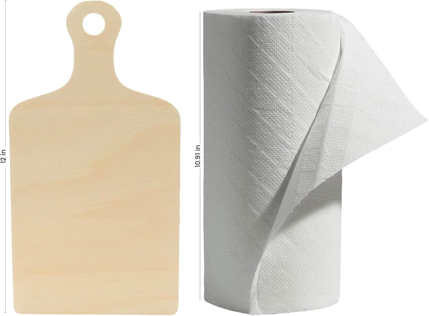 Wooden Cutting Board Shapes, 12" with Handle, Pack of 3 Wooden Cutting Boards by Woodpeckers, for Kitchen, Decor, and Charcuterie Boards