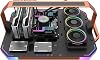 QWERTYUIOP Open Frame Gaming Desktop Computer Case, Luxury Gabinete PC Gamer Completo ATX Chasis ARGB Lighting PC Case