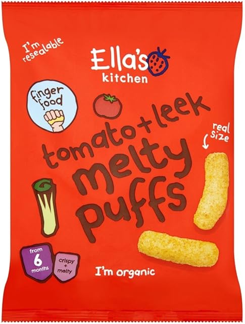 Ella's Kitchen Tomato + Leek Melty Puffs, 20g
