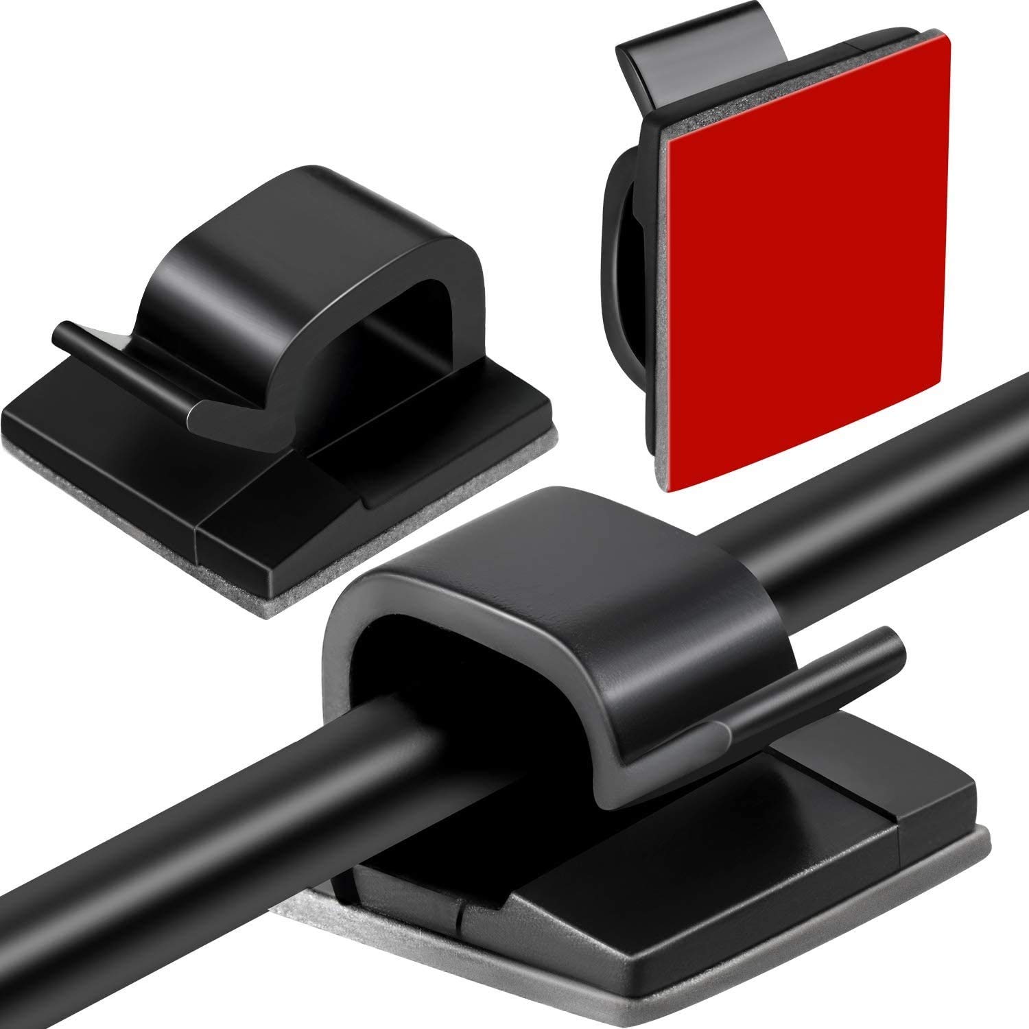 Buy Adhesive Cable Clips, Plastic Cable Organizer, Cable Fixing Clip Seat, Drop Cable Cramp