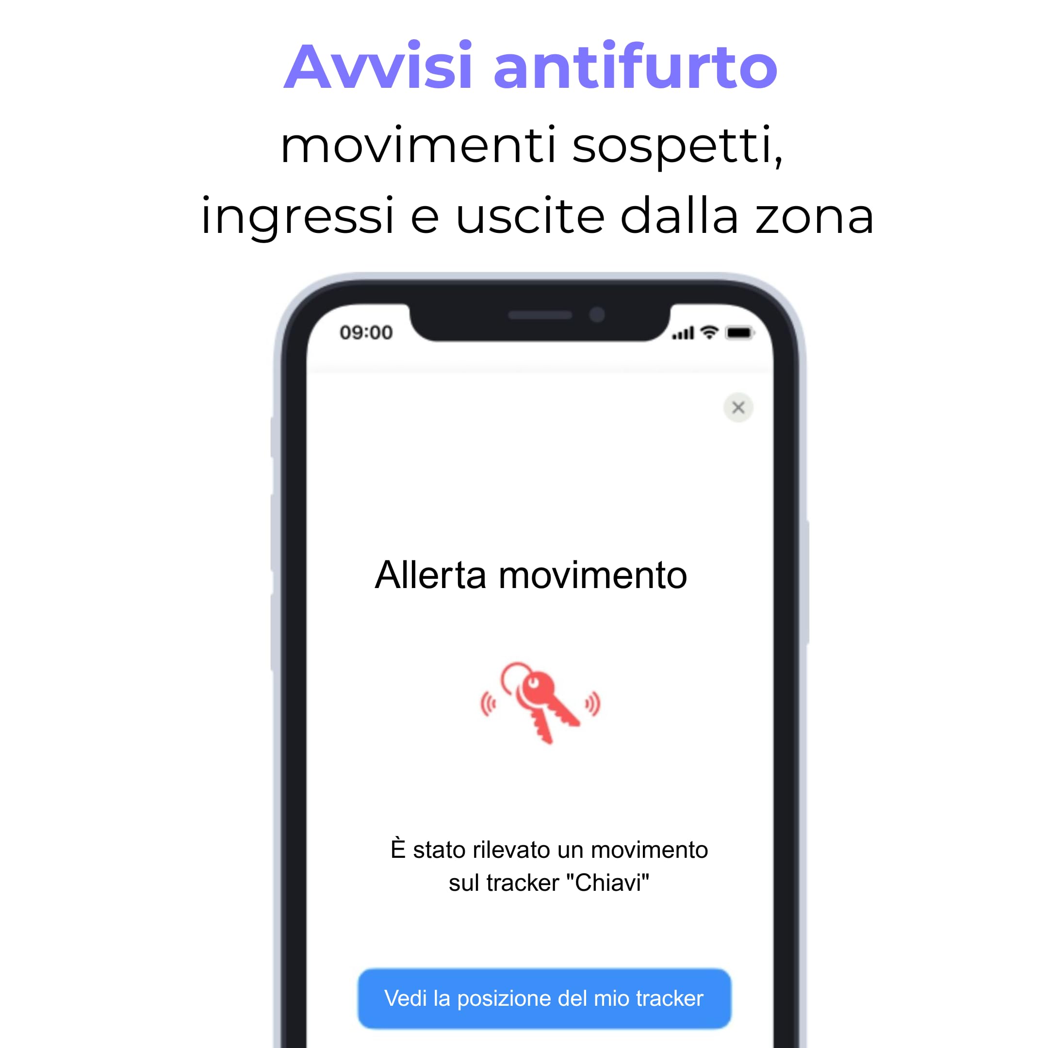 Invoxia Mini GPS Tracker - Localizzatore GPS impermeabile con avvisi antifurto in tempo reale - Durata della batteria fino a 3 mesi - Abbonamento di 1 anno incluso - Piccolo e leggero