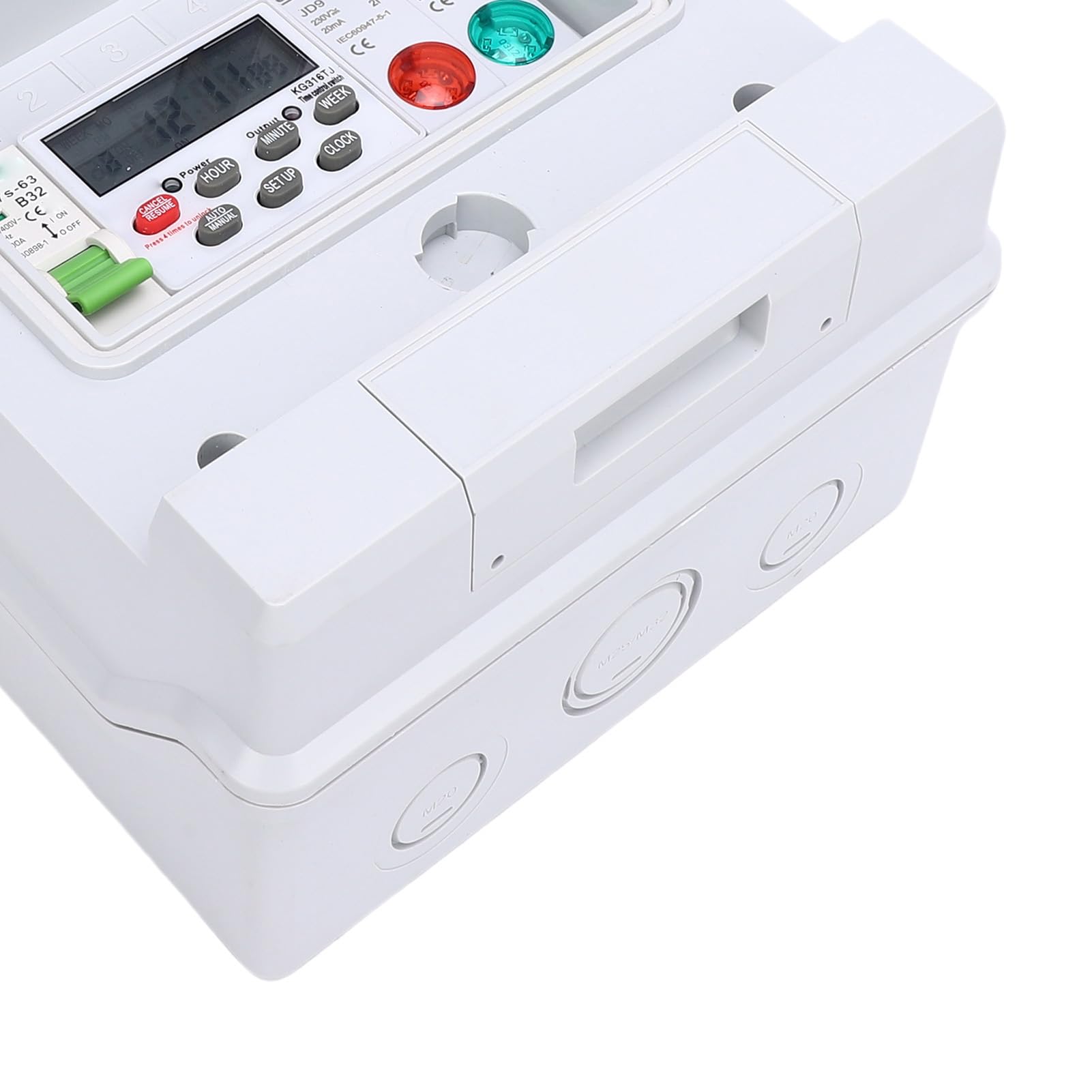 Boîte de Distribution Extérieure étanche à l'eau, Interrupteur de Minuterie électrique étanche à la Poussière IP65, Contrôle du Temps Numérique Programmable, Idéal pour l'éclairage Public,