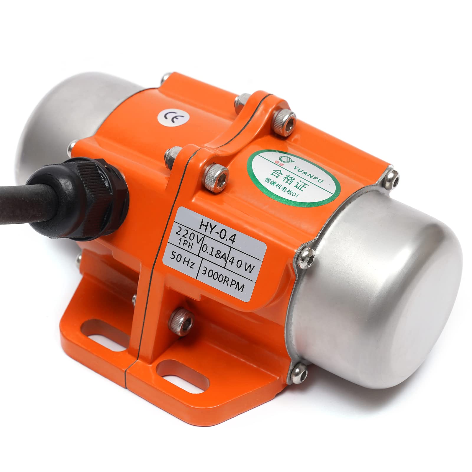 MEHOOSPVN Concrete Vibrator Vibration Motor 40W 220V 3000rpm Single Phase Aluminum/Motor Speed Controller Vibration Motor, ac Vibration Motor Vibrating Asynchronous Vibrator for Sand Shaker Table