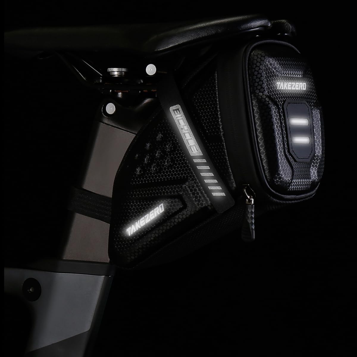 Bike Seat Bag, Waterproof Bicycle Saddle Bag Under Seat EVA Hard Shell Cycling Seat Pack for Mountain Road Bikes