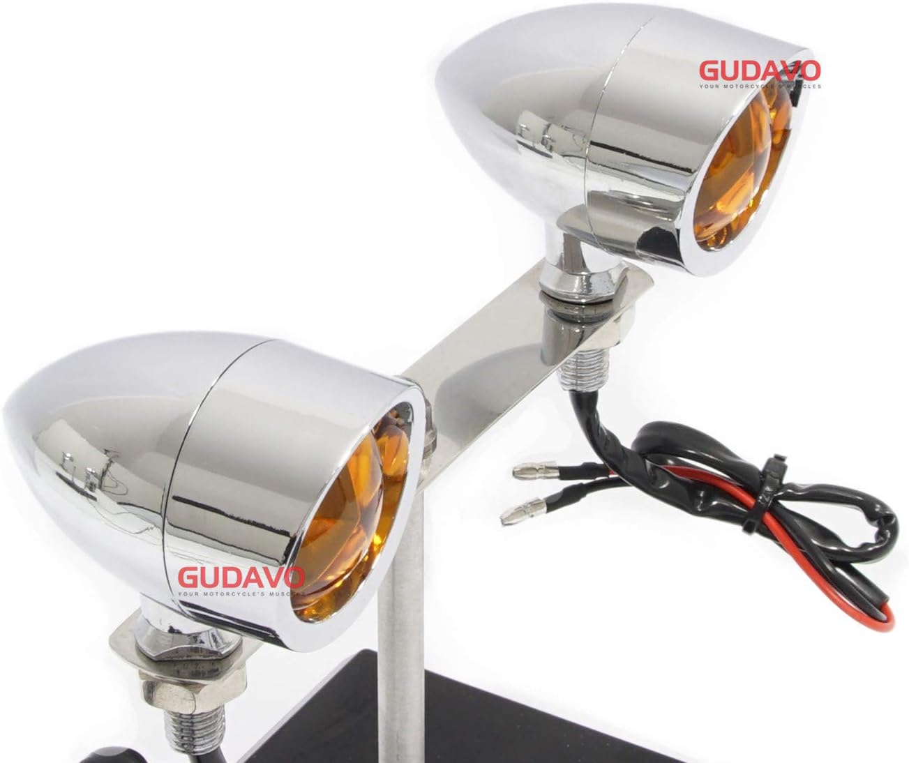 Motorcycle Chrome Super LED Turning Lights Bullet Turn Signals Universal Aluminum Indicators Blinkers Amber Light For Kawasaki Street bike/Cruiser and chopper/Dirt bike