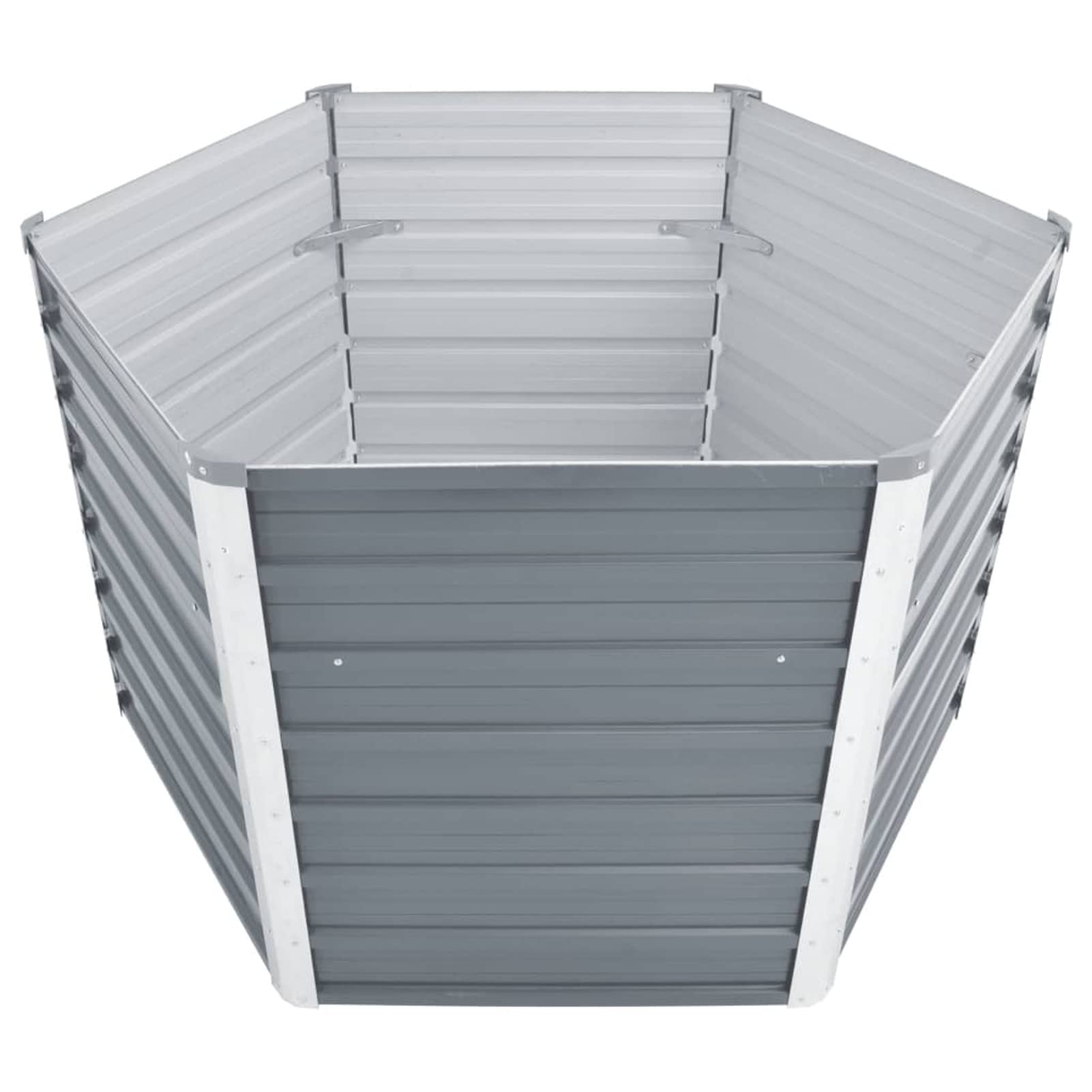 Tidyard Pflanzkübel Aus Verzinktem Stahl – 80x80x44 Cm, Grau, Für Garten, Balkon & Hochbeet