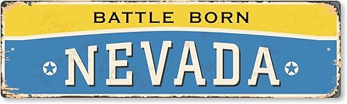 Miniatura 44 de SmartSign Letrero de metal vintage de 4 x 14 pulgadas "Welcome To New Jersey State", aluminio a prueba de óxido de 40 mil con recubrimiento New