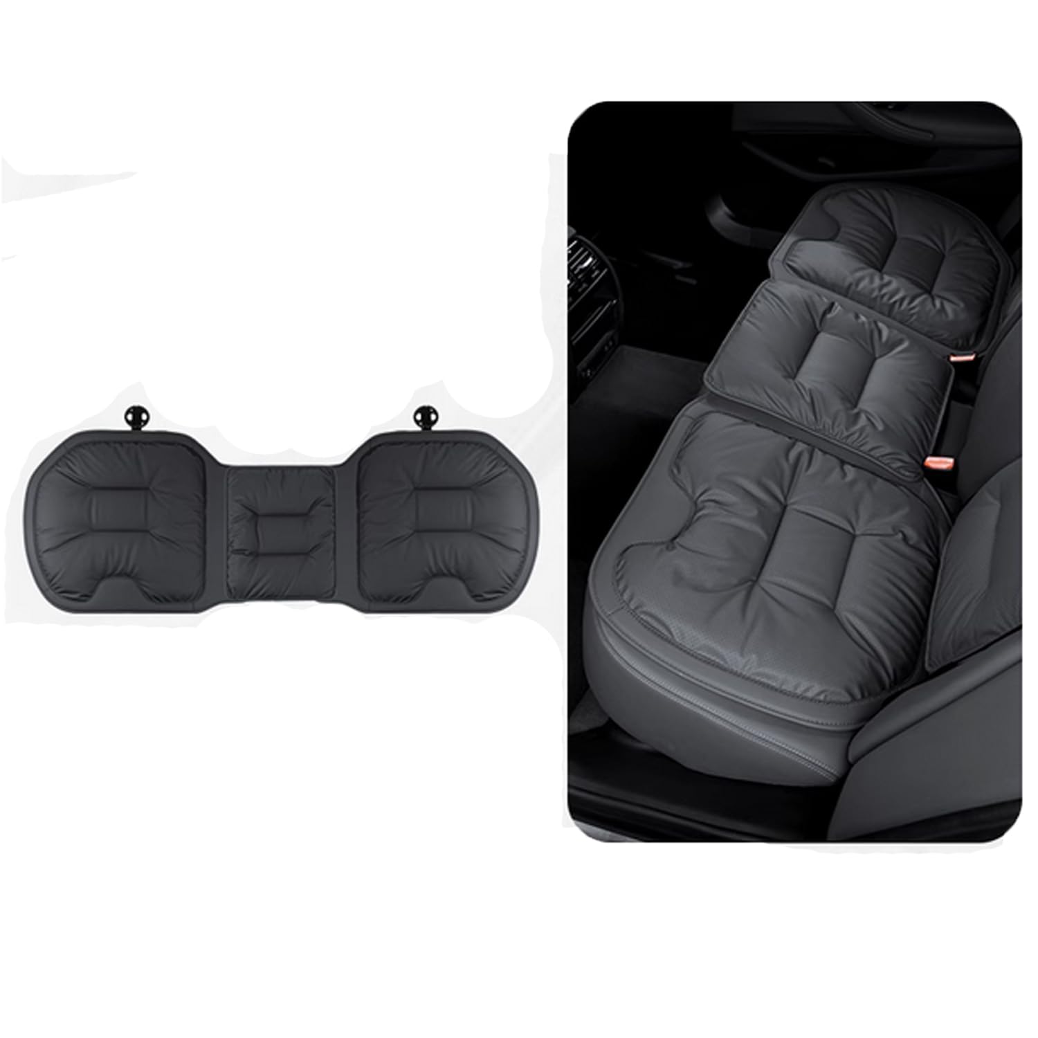 Coussin de Siège de Voiture(Noir, 3 Pièces)