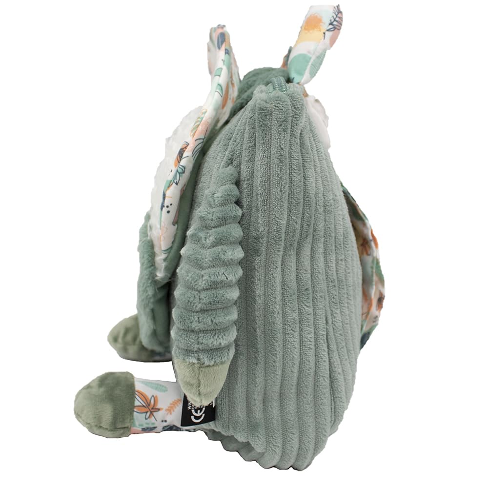Les Déglingos - Sac à Dos velours - Chillos le paresseux - Ultra Doux - Peluche - Sac crèche ou nounou - Convient dès 18 mois - Cadeau bébé - Vert