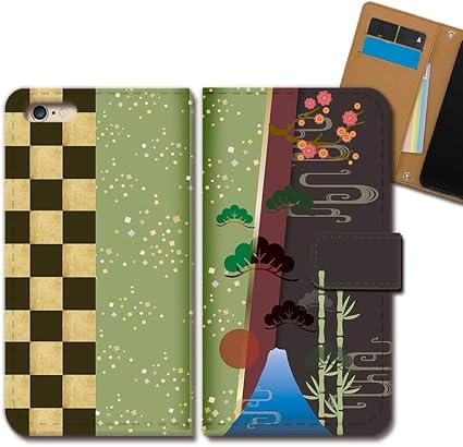 Amazon Co Jp Iphone Se 第2世代 Iphonese2 ケース 手帳型 和柄 手帳ケース スマホケース カバー 和風 和柄 着物 花 松竹梅 富士山 E 家電 カメラ