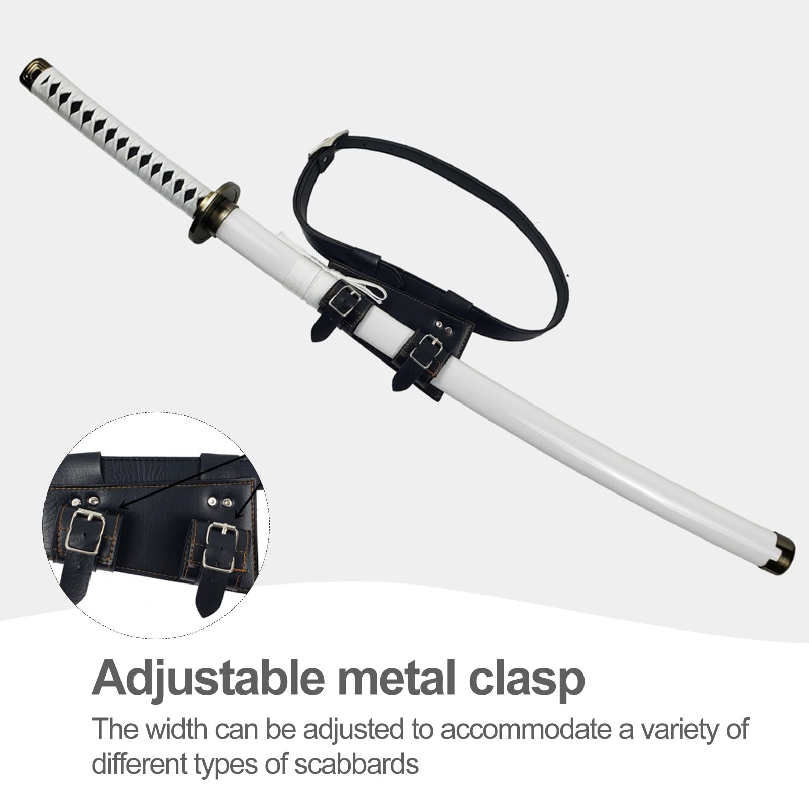 Cintura per Spada, Sacchetto Della Spada, Porta Spada con Cintura, Cintura Katana, Triplo Rinforzo, Perfetto per Cosplay e Appassionati di Samurai, Anime Costume, Rinforzo a Tre Strati, 110cm
