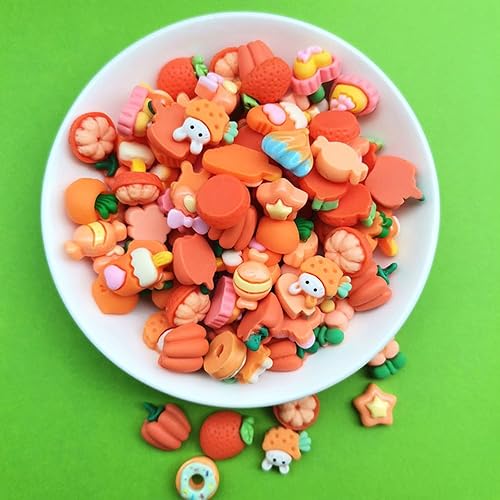 Miniatura 7 de 50 piezas de abalorios de resina con parte trasera plana, cuentas de dibujos animados, bonitos dijes para hacer joyas