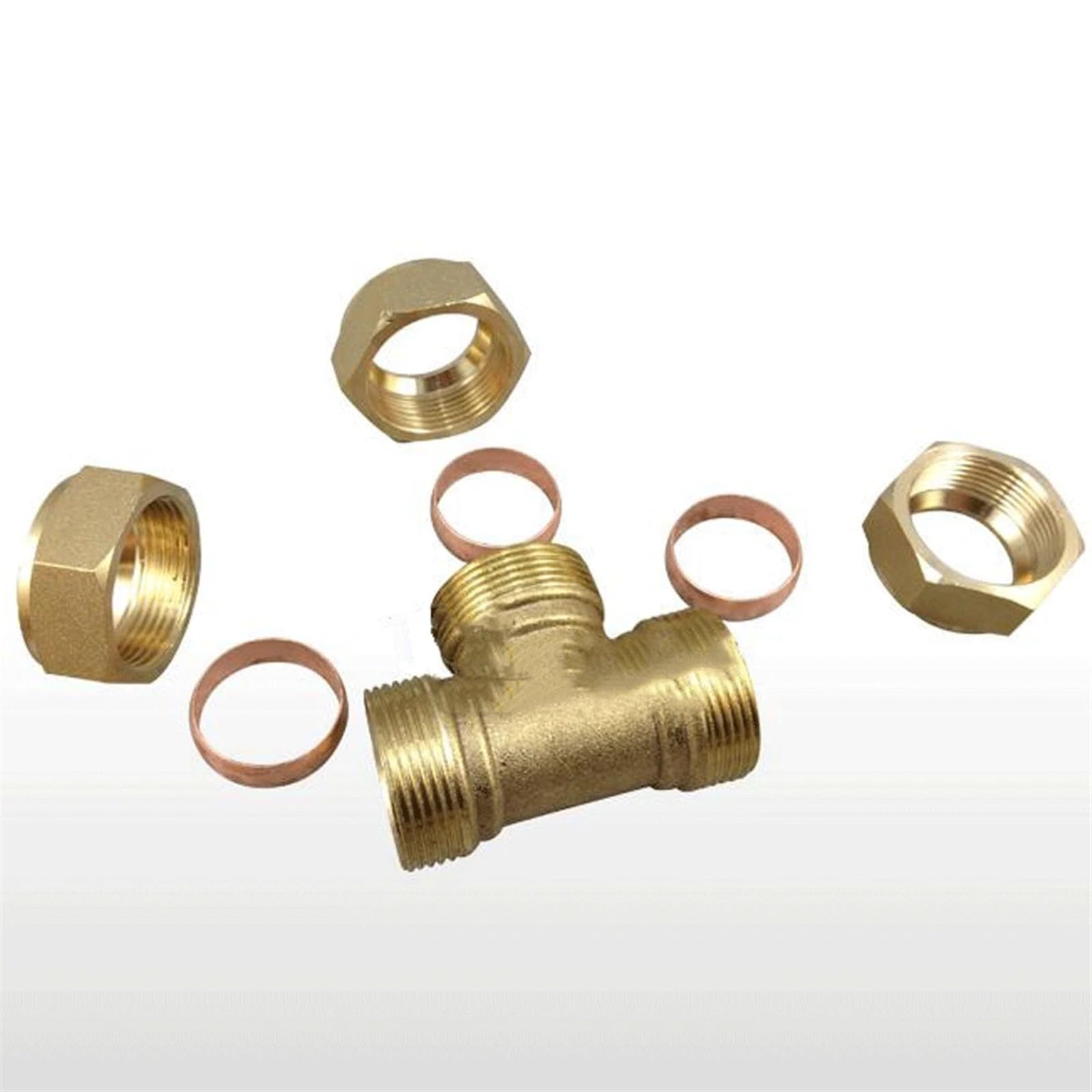 T-Fittings, Messing-Schlauchanschluss-T-Stücke 6 mm bis 42 mm, verschiedene Größen, for Wasser-, Gas- und Kraftstoffleitungen(28mm)