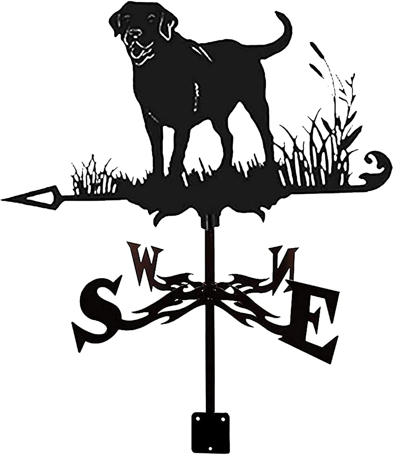WIQUYBML Weathervan Dog Weather Vane Wind Weathercock with Anti-Rust Coating/Black/35 * 50Cm