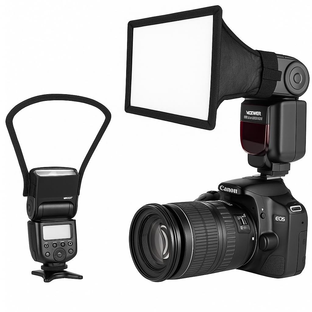 Boosty® Colored Pop Up Hot-Shoe Flash Diffuser Set for DSLR Cameras (for Canon/for Nikon) (Softbox & Flash Card Combo)-picture-35