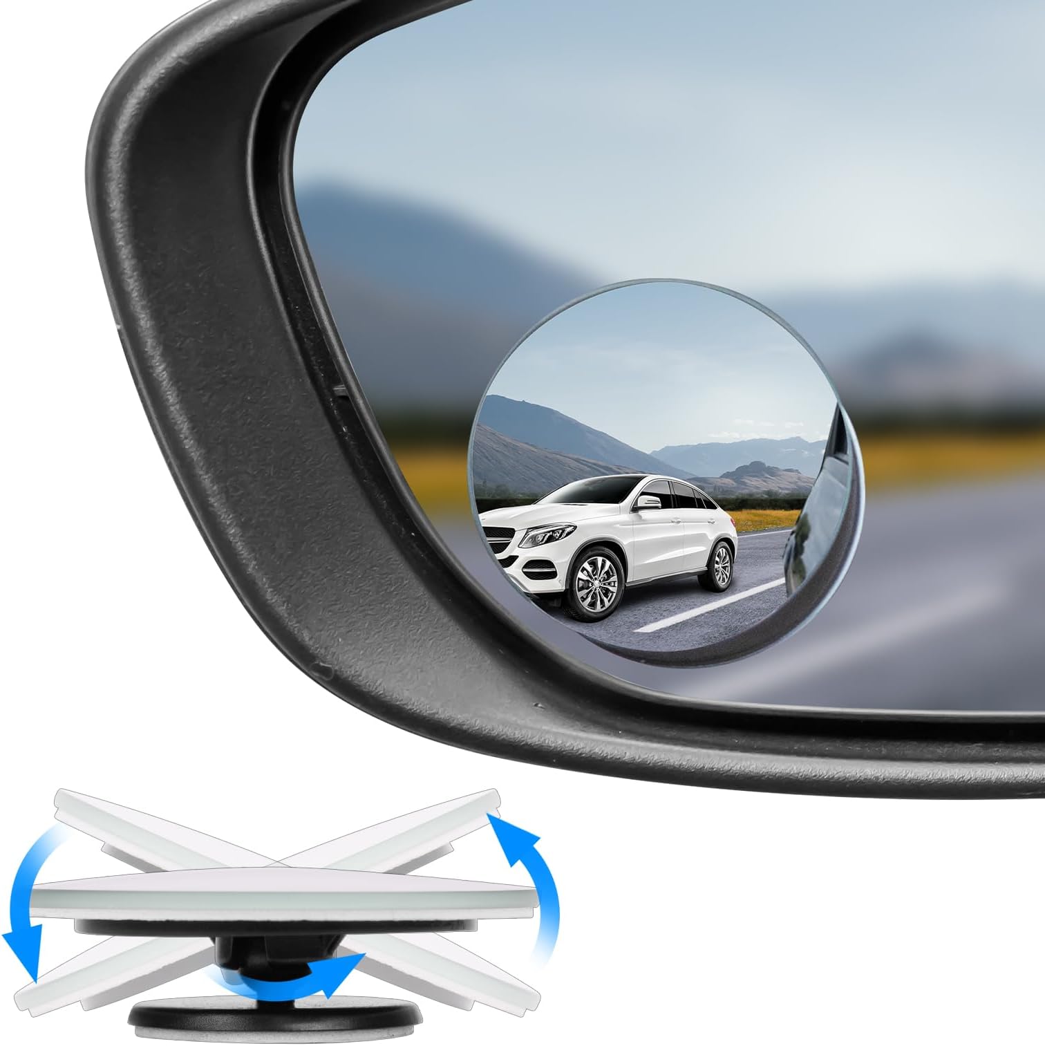 True Line Automotive Blind Spot Mirrors 2 Pack 2" Round