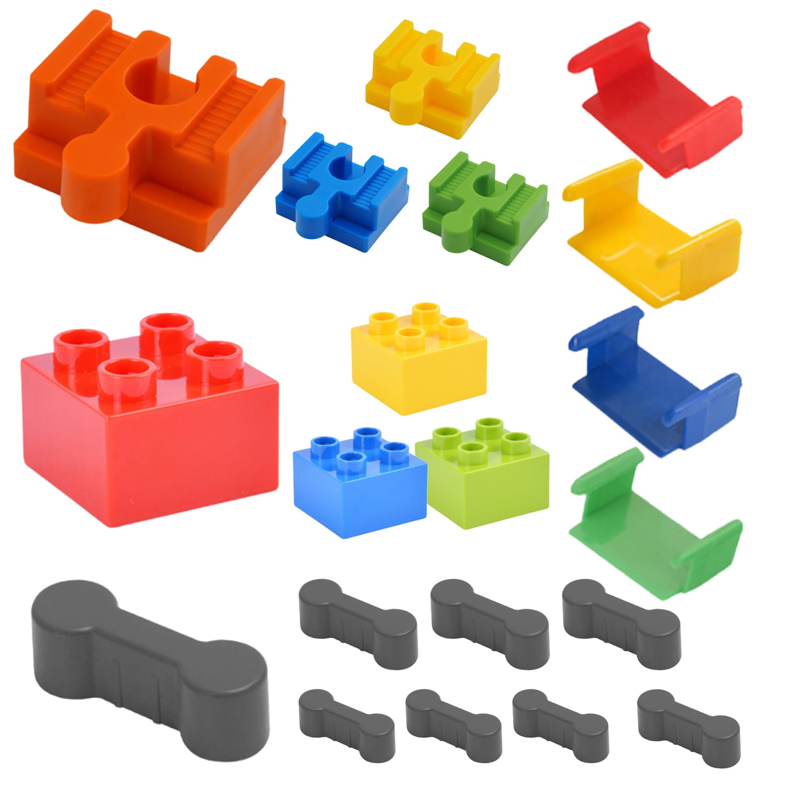 44 adattatori per binari in legno, riutilizzabili connettori per binari in plastica, connettori universali per binari in legno, compatibili con la maggior parte delle marche di ferrovia in legno