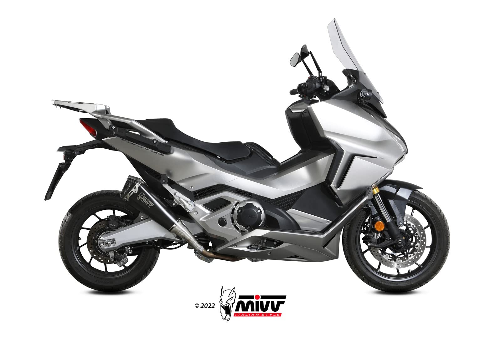 Mivv Scarico per HONDA FORZA 750 2021 > 2022 DELTA RACE BLACK ORIGINAL