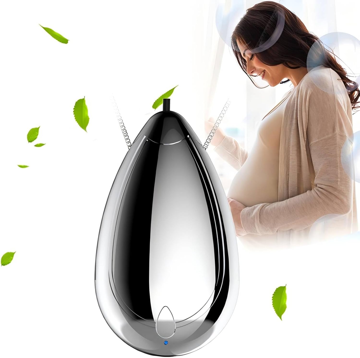 Portable Air Purifier, Rechargeable Personal Air Purifier Necklace, Portable Mini Air Ionizer Eliminates Pollen, Smoke, Dust for Outdoor Travel (Black)