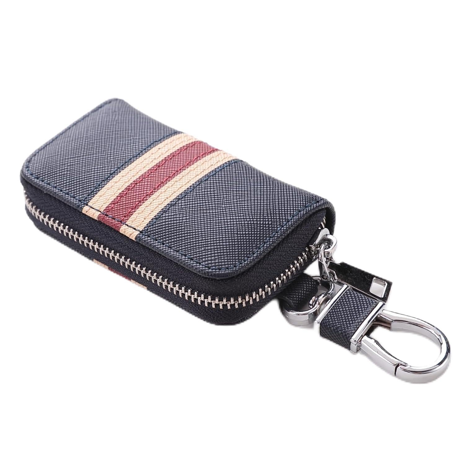 Kuber Industries Key Case|Keychain/Keyring/Key Tag|Car Key Clip, Key Holder, Key Organizer (Blue)