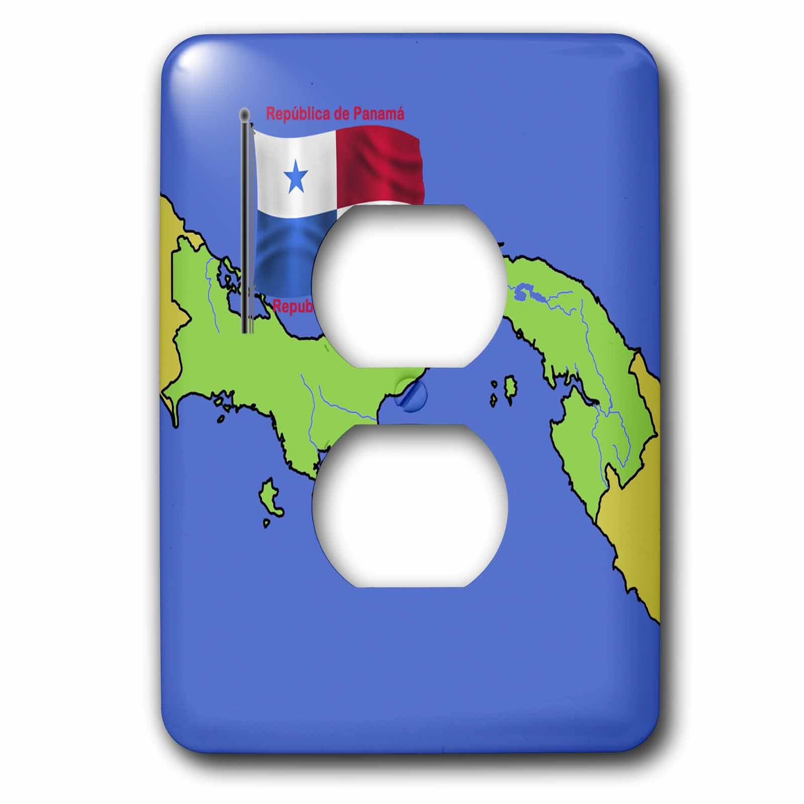 Drapeau et Carte République du Panama bilingue pour apprendre